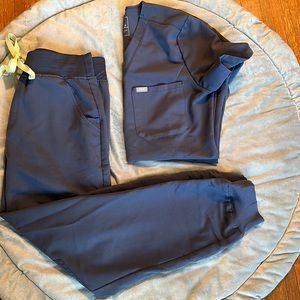 Figs Scrub Set-Space Navy